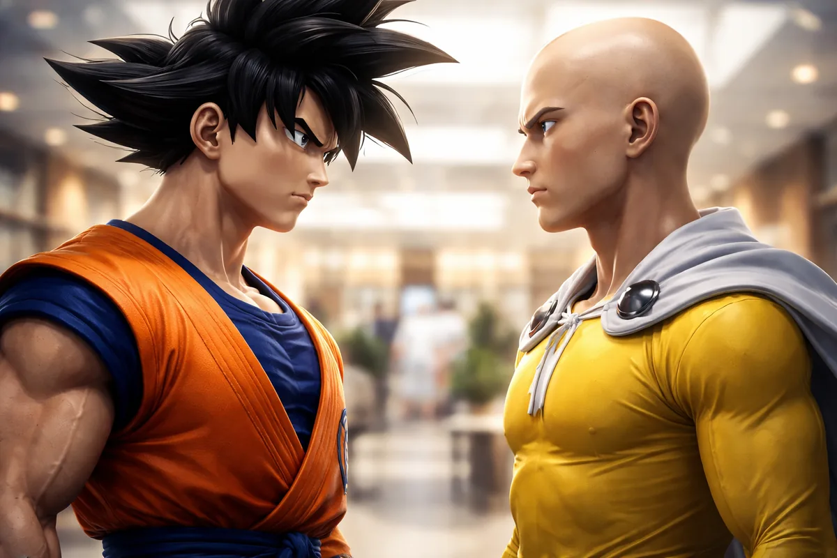 Comment Goku et Saitama se comparent-ils en termes d'évolution narrative dans leurs séries ?