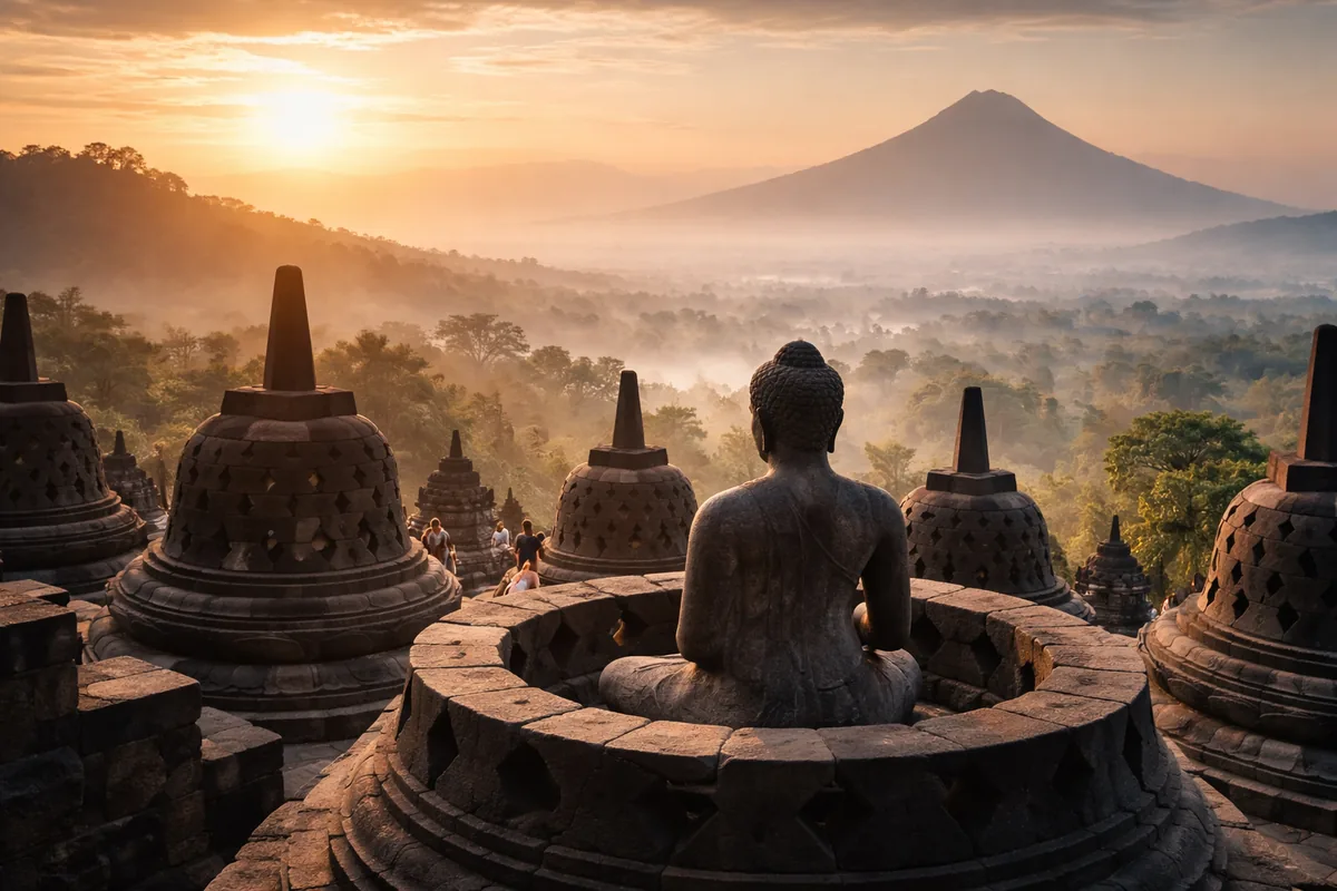 Quelle est l'importance de Borobudur dans le bouddhisme et les expériences de voyage en Asie ?